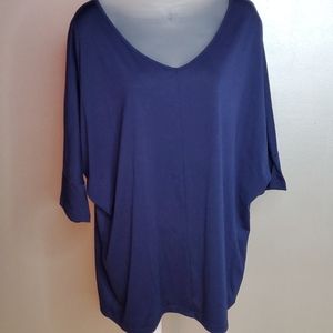 Navy blue v-neck shirt